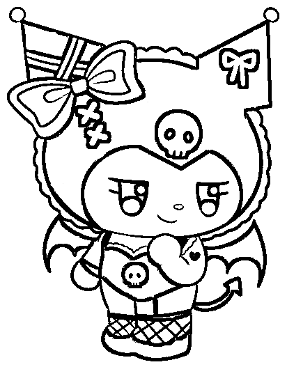 Desenho de Kuromi para imprimir