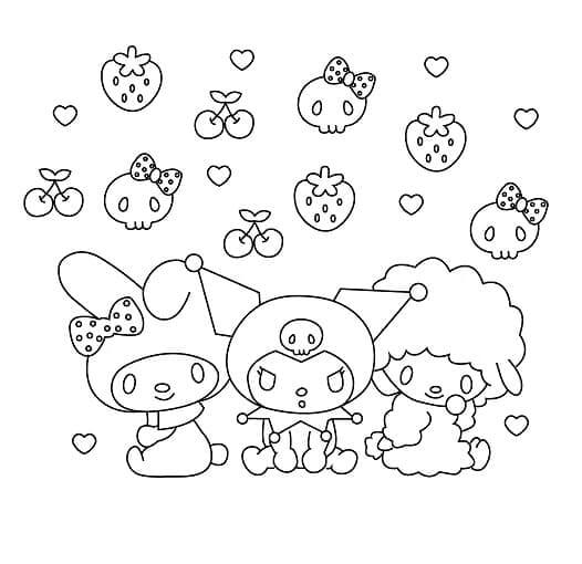 Desenho de Kuromi para imprimir