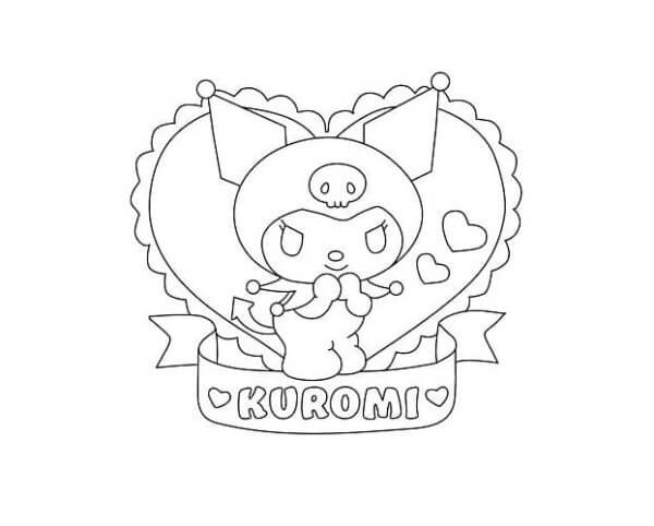 Desenho de Kuromi para imprimir