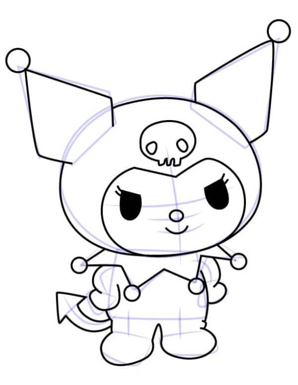 Desenho de Kuromi para imprimir