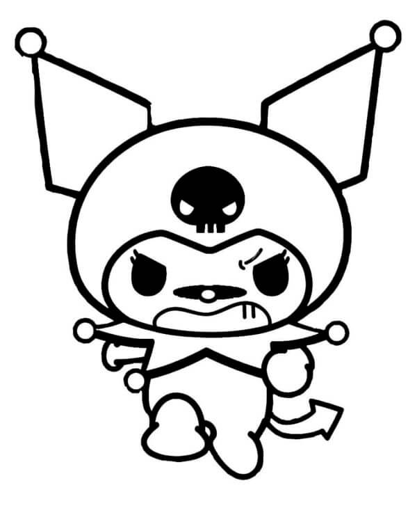 Desenho de Kuromi para imprimir