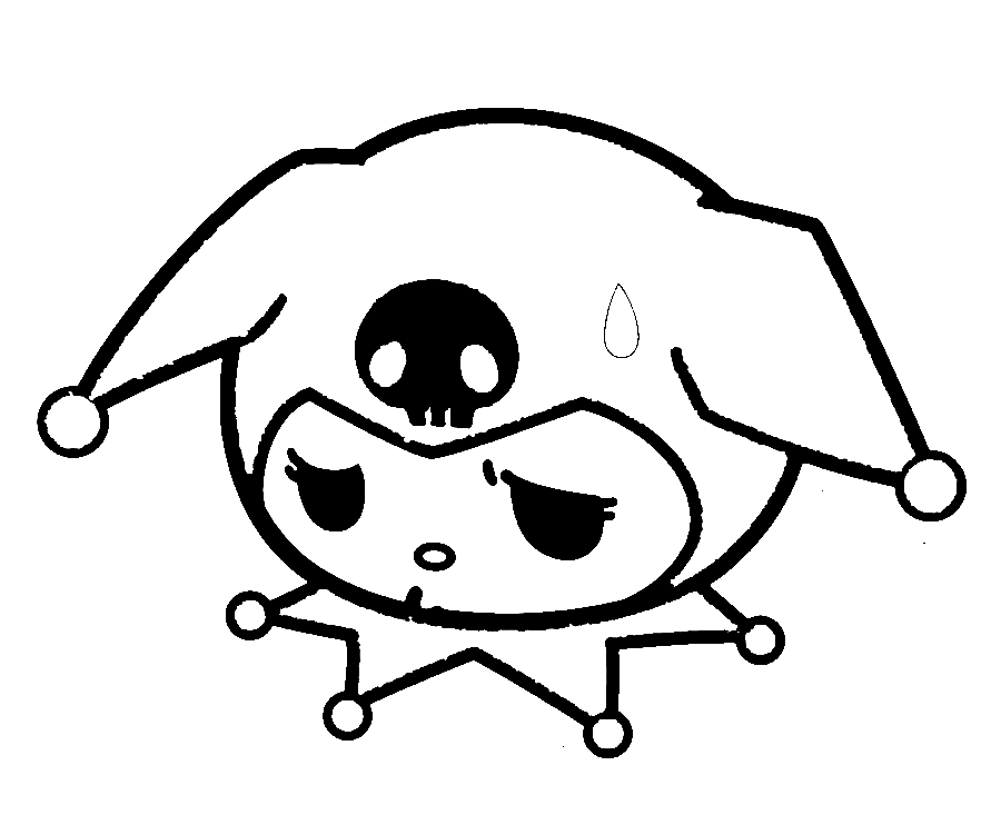 Desenho de Kuromi para imprimir