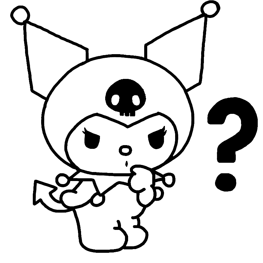 Desenho de Kuromi para imprimir