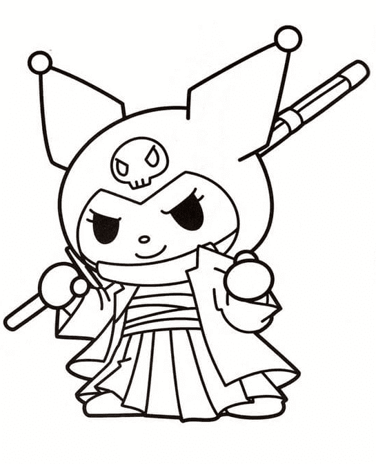 Desenho de Kuromi para imprimir
