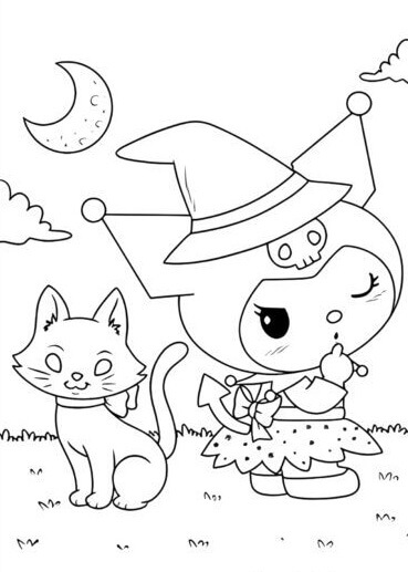 Desenho de Kuromi para imprimir