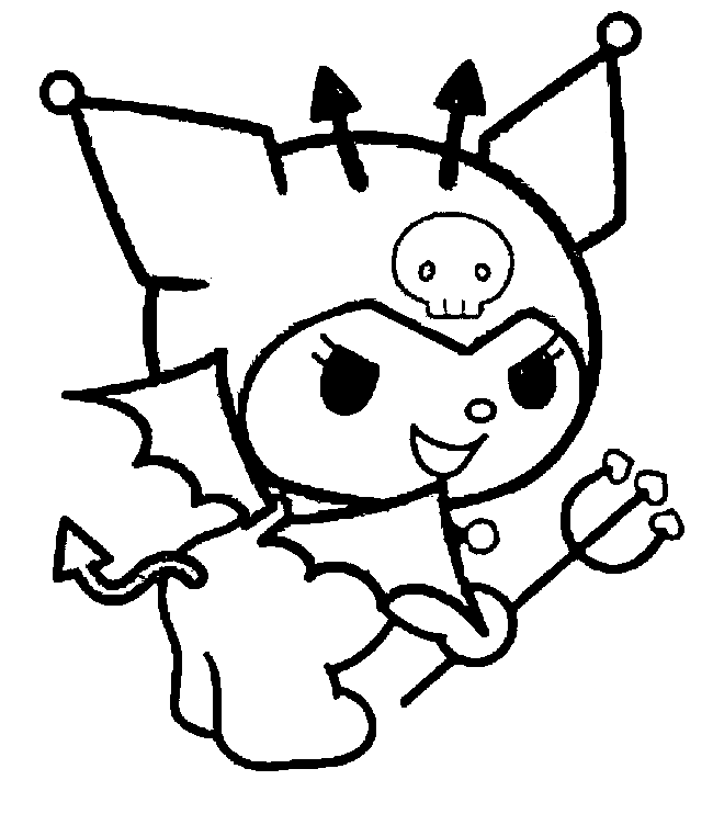 Desenho de Kuromi para imprimir
