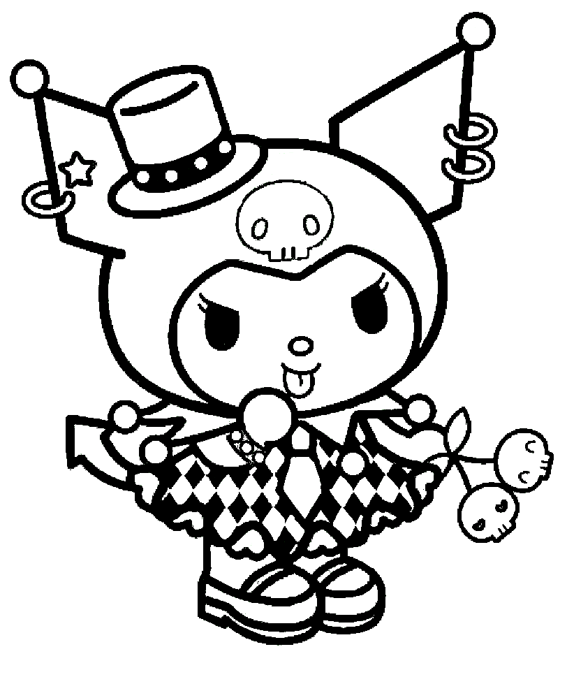 Desenho de Kuromi para imprimir