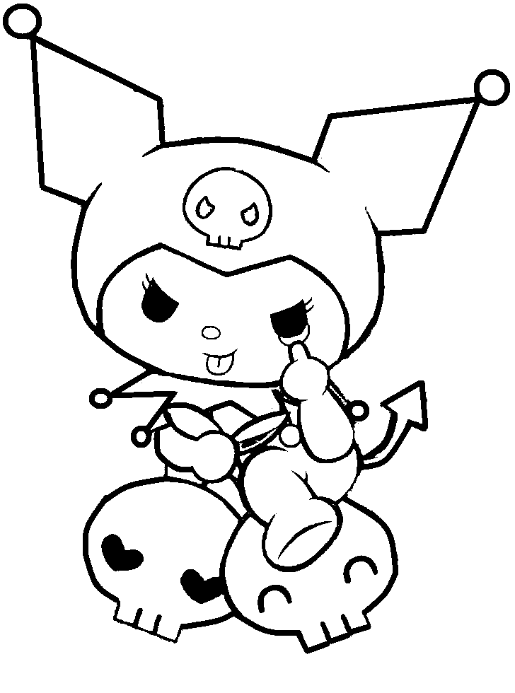 Desenho de Kuromi para imprimir