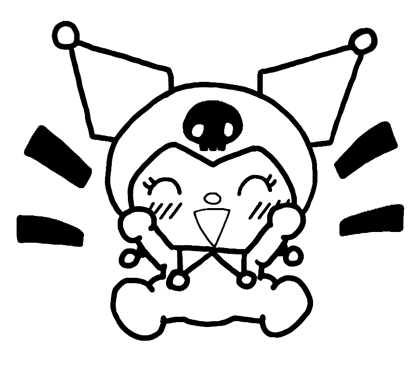 Desenho de Kuromi para imprimir