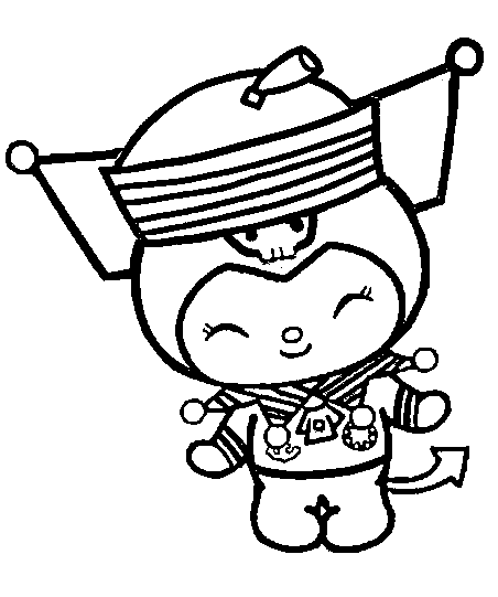 Desenho de Kuromi para imprimir
