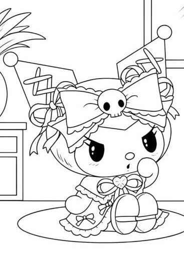 Desenho de Kuromi para imprimir