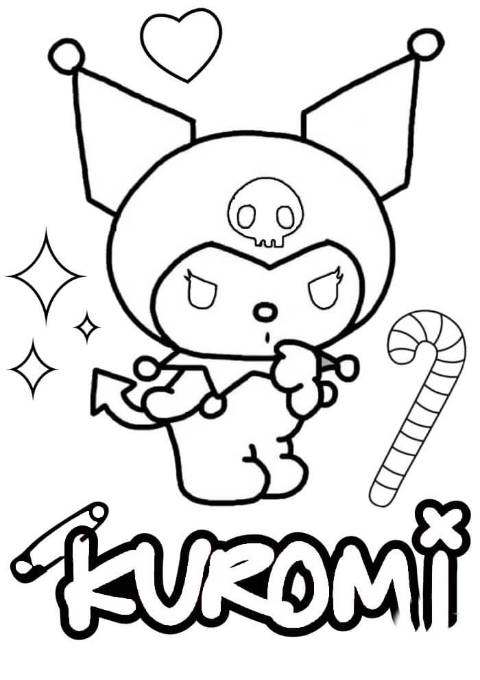Desenho de Kuromi para imprimir