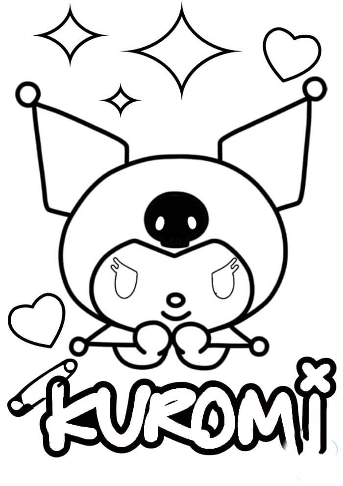 Desenho de Kuromi para imprimir