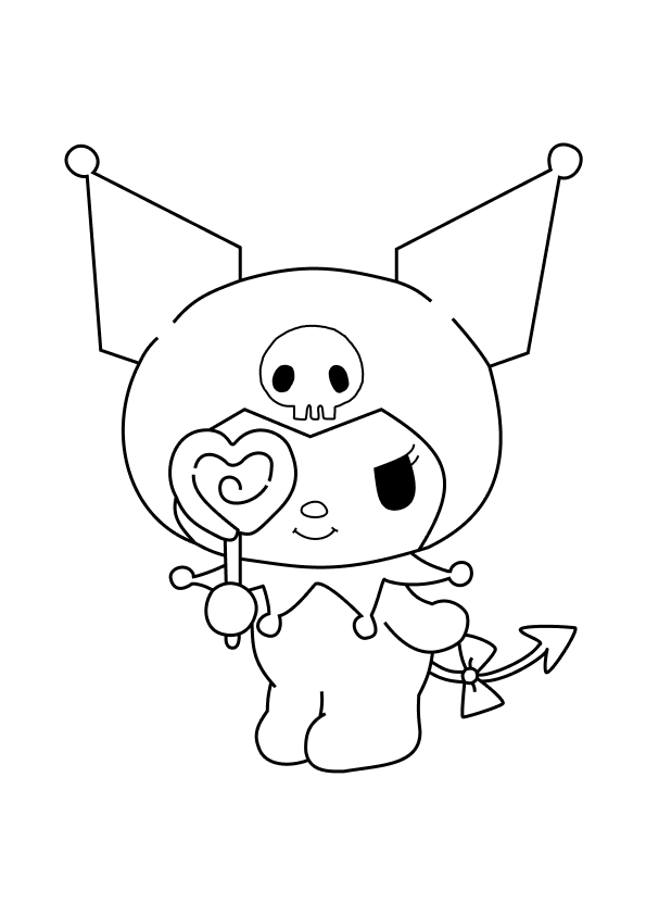 Desenho de Kuromi para imprimir
