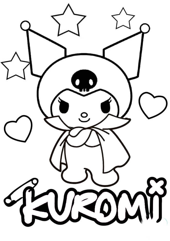 Desenho de Kuromi para imprimir
