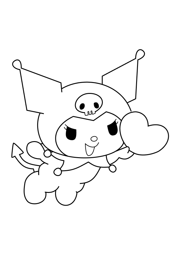 Desenho de Kuromi para imprimir