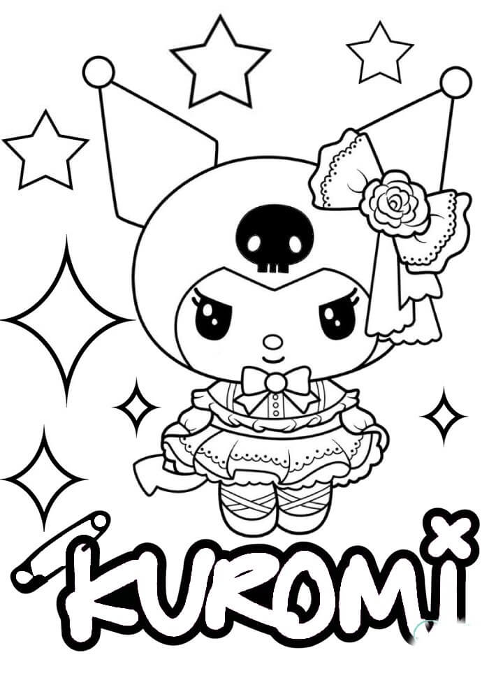 Desenho de Kuromi para imprimir