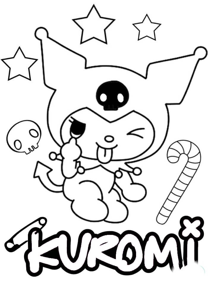 Desenho de Kuromi para imprimir