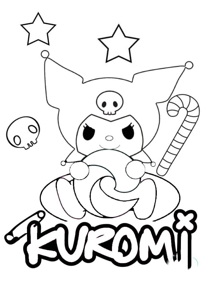 Desenho de Kuromi para imprimir
