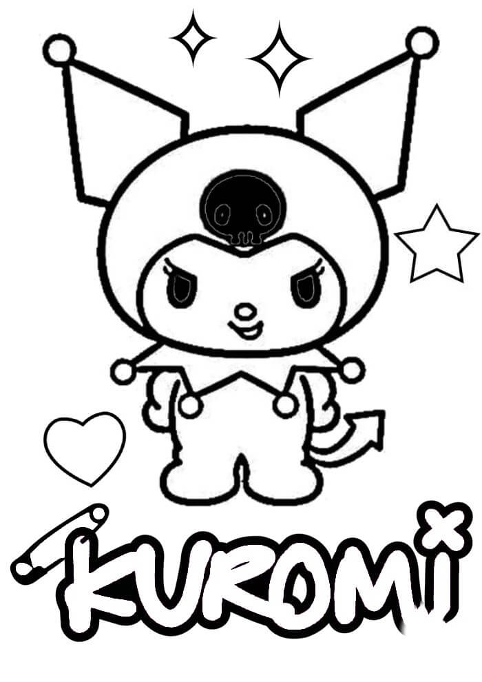 Desenho de Kuromi para imprimir
