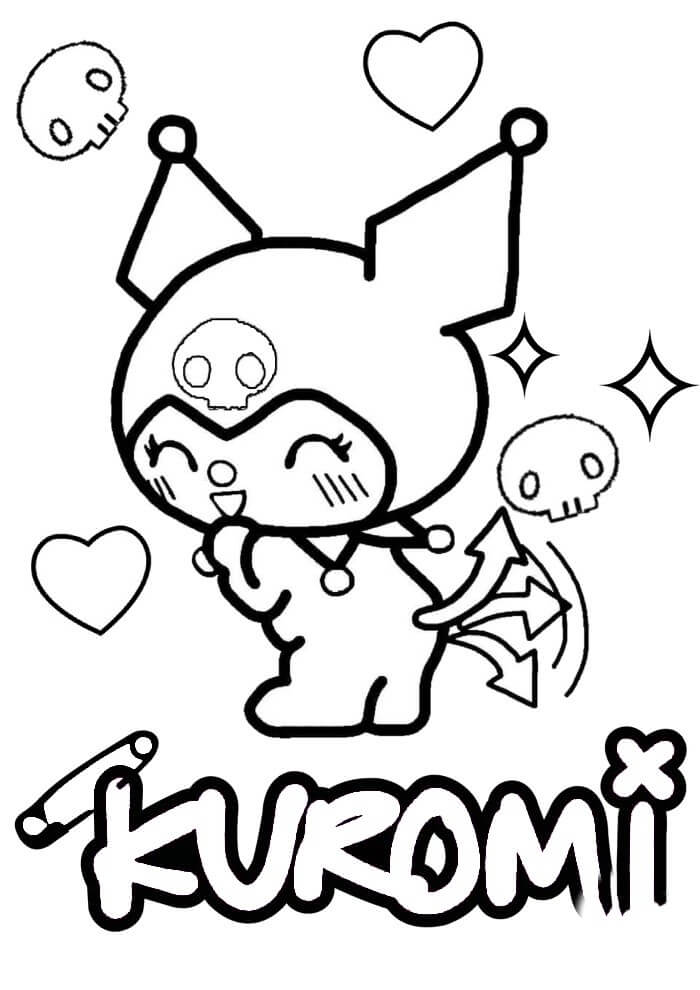 Desenho de Kuromi para imprimir