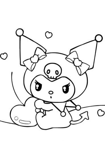 Desenho de Kuromi para imprimir