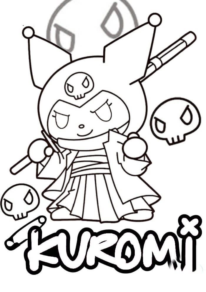 Desenho de Kuromi para imprimir