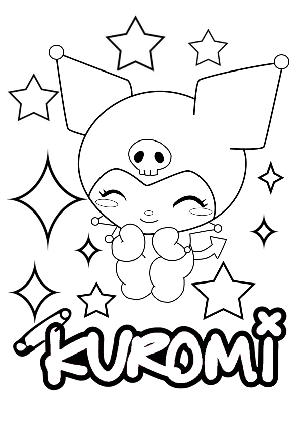 Desenho de Kuromi para imprimir