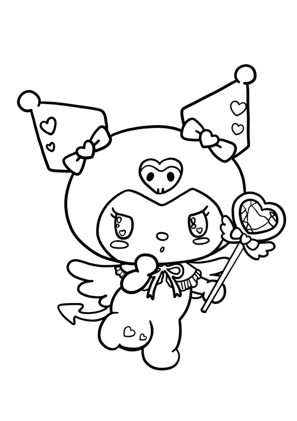 Desenho de Kuromi para imprimir