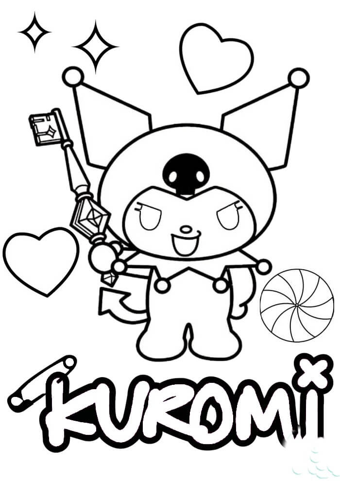 Desenho de Kuromi para imprimir