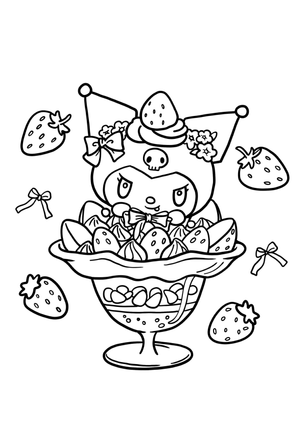 Desenho de Kuromi para imprimir