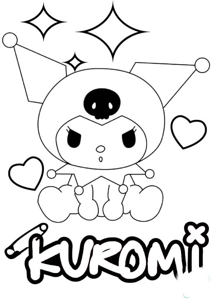 Desenho de Kuromi para imprimir