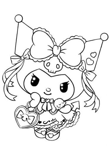 Desenho de Kuromi para imprimir