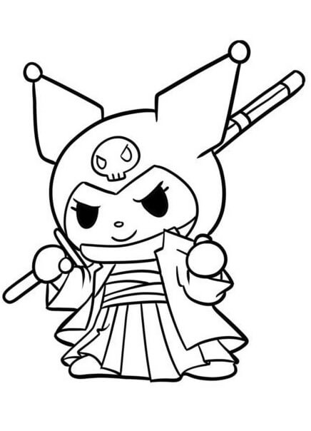 Desenho de Kuromi para imprimir