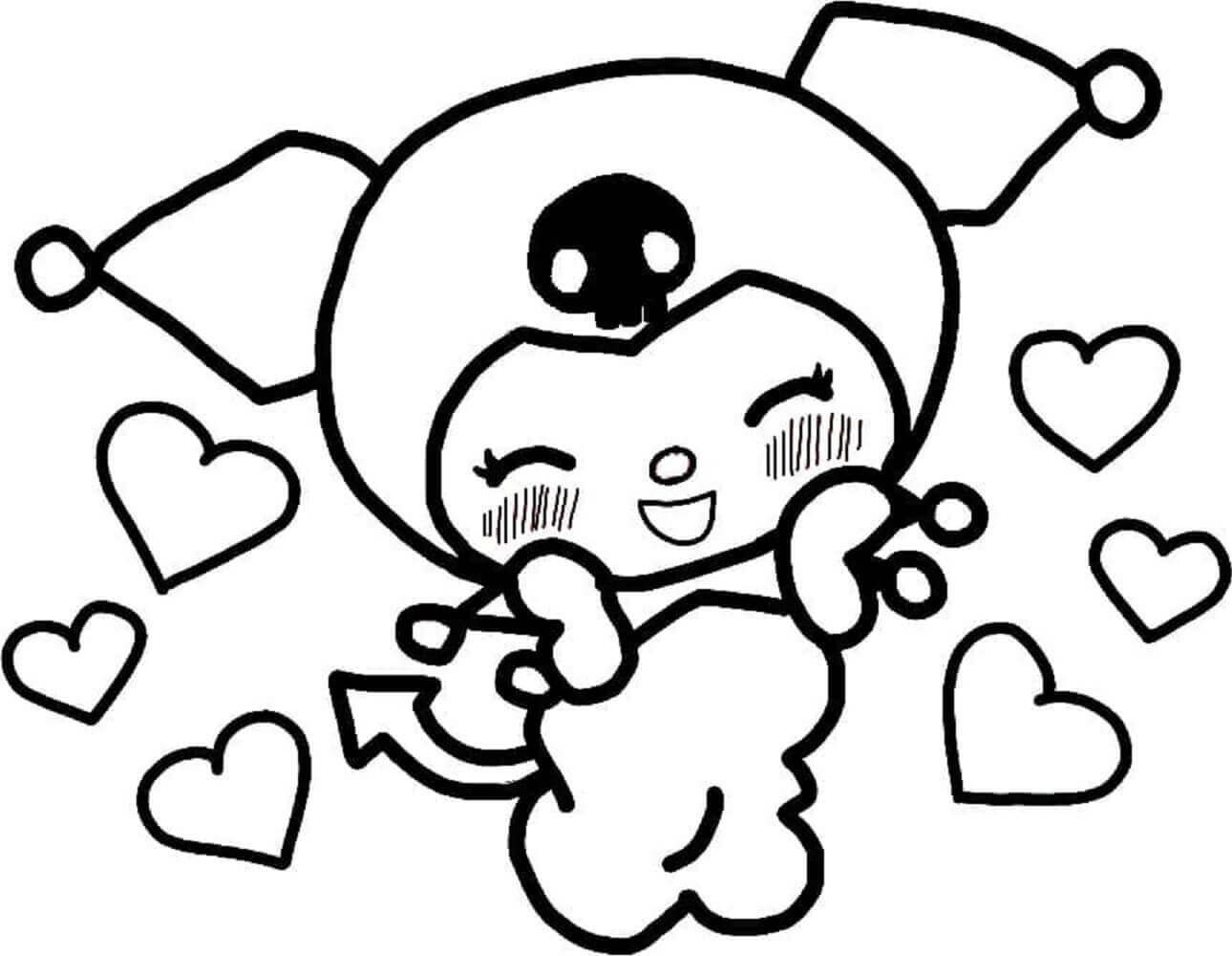 Desenho de Kuromi para imprimir