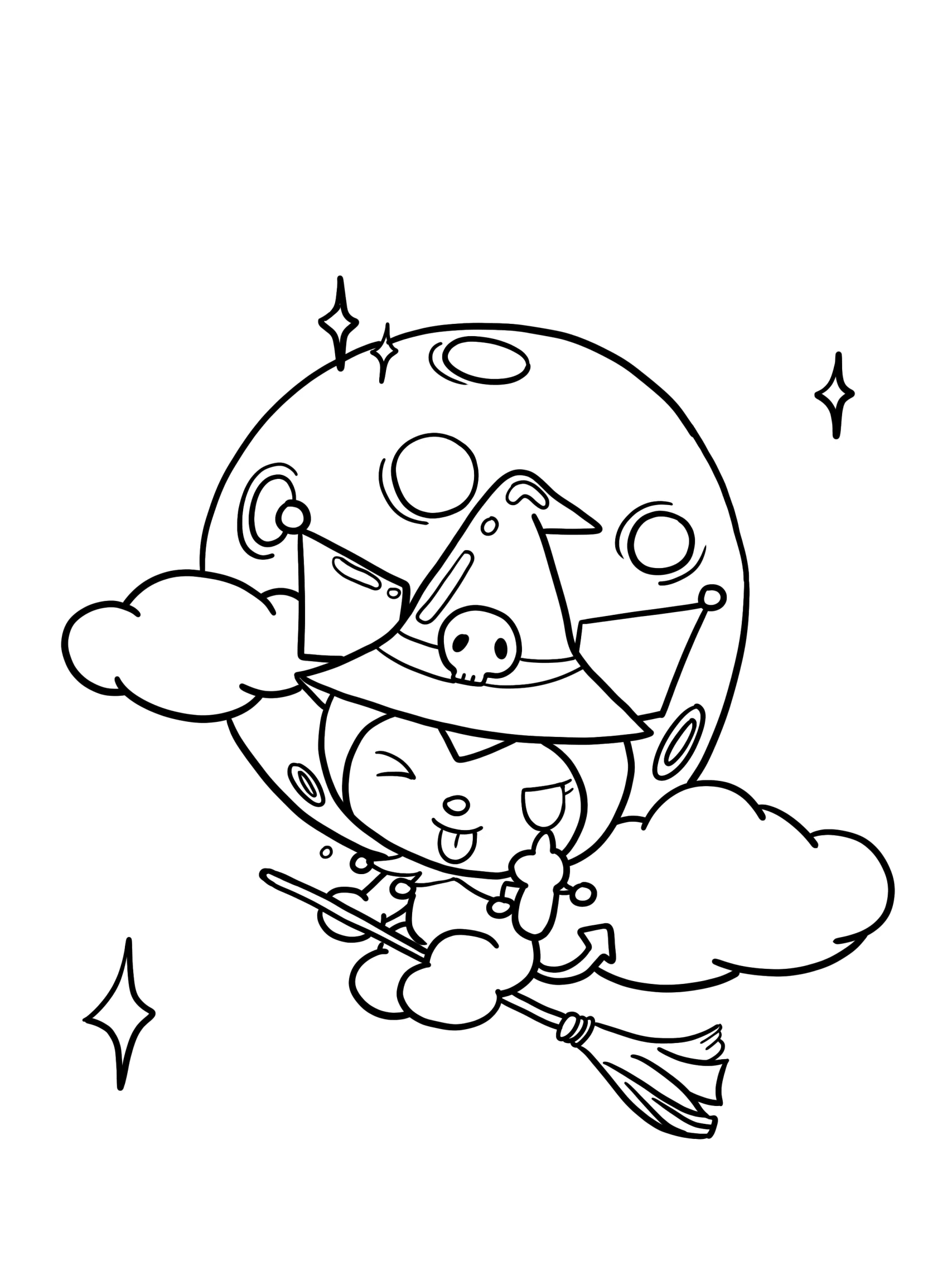 Desenho de Kuromi para imprimir