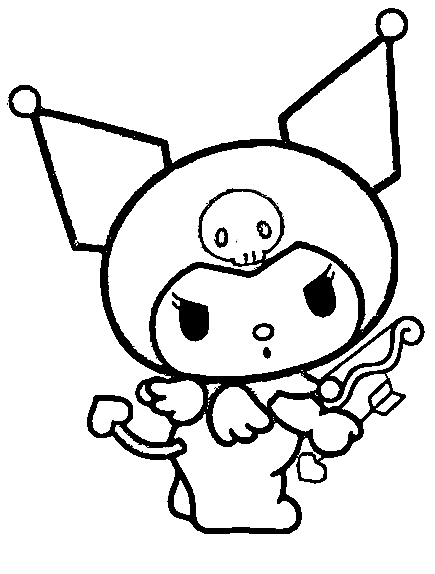 Desenho de Kuromi para imprimir