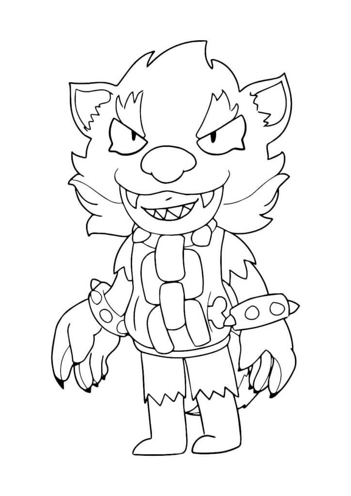 Desenho de Lobisomem para imprimir