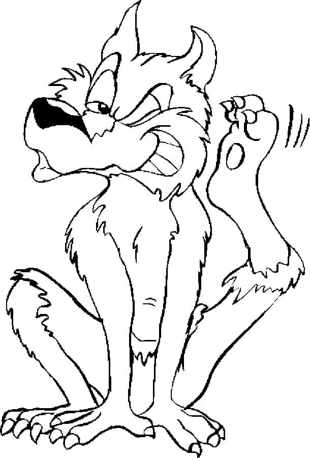 Desenho de Lobisomem para imprimir