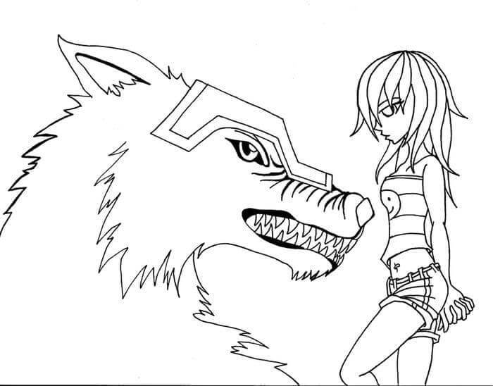 Desenho de Lobisomem para imprimir