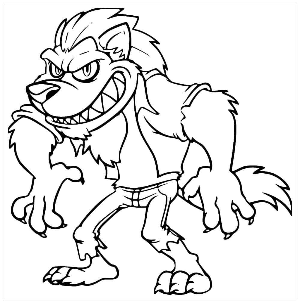 Desenho de Lobisomem para imprimir