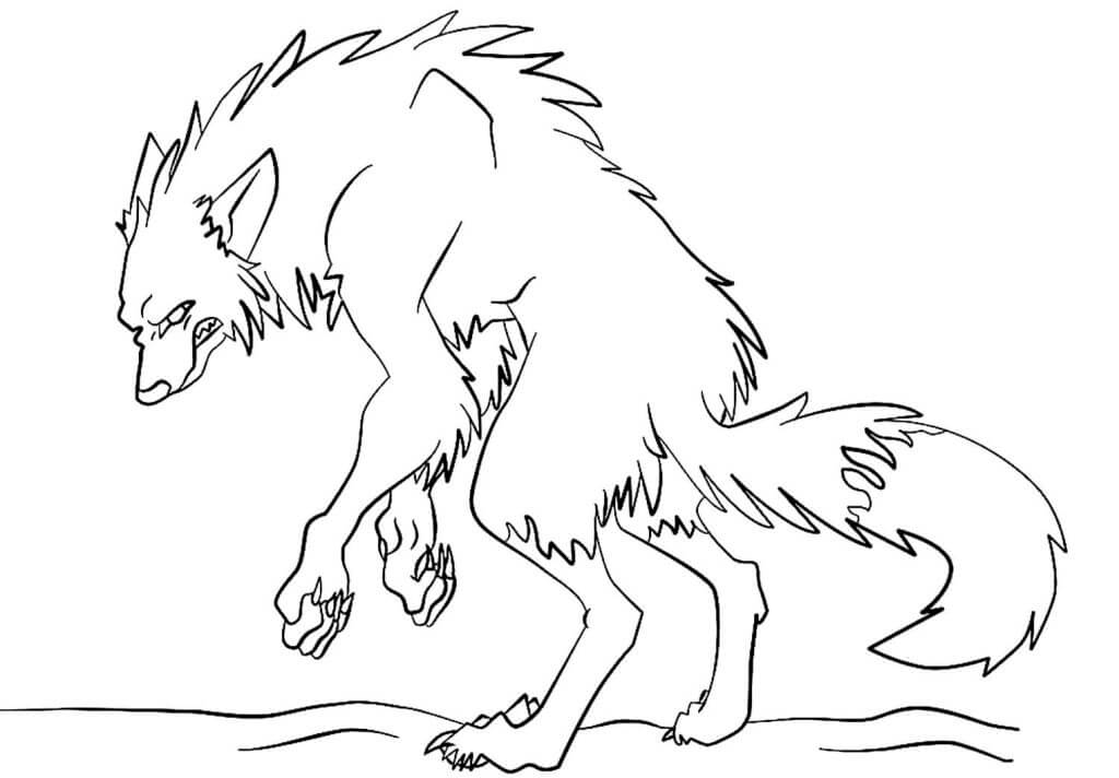 Desenho de Lobisomem para imprimir