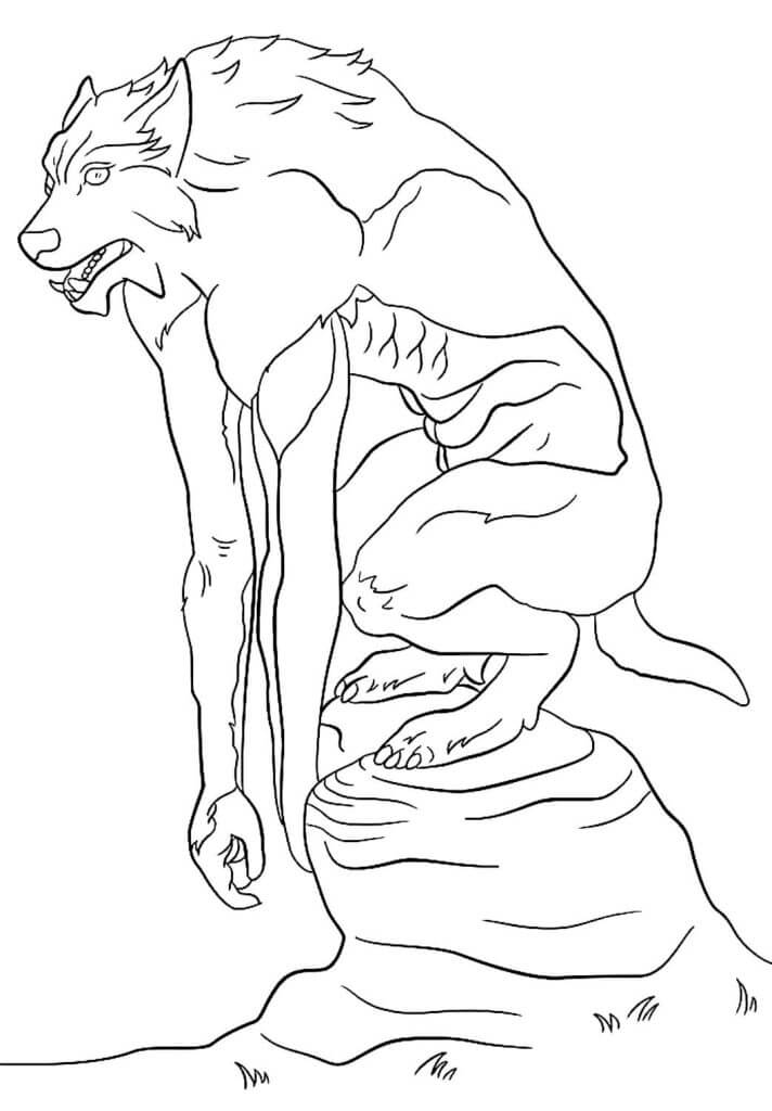 Desenho de Lobisomem para imprimir