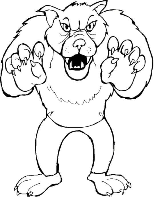 Desenho de Lobisomem para imprimir