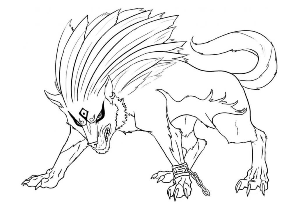 Desenho de Lobisomem para imprimir