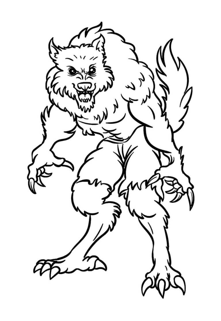 Desenho de Lobisomem para imprimir