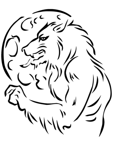 Desenho de Lobisomem para imprimir