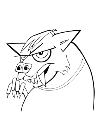 Desenho de Lobisomem para imprimir