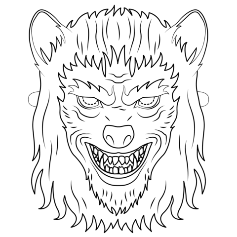 Desenho de Lobisomem para imprimir