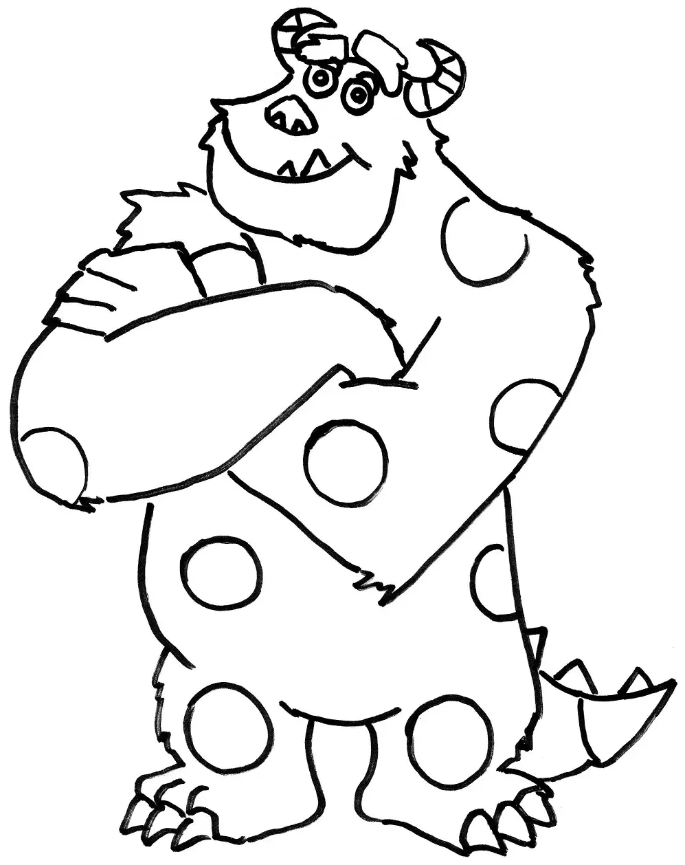 Desenho de Monstros S.A. para imprimir